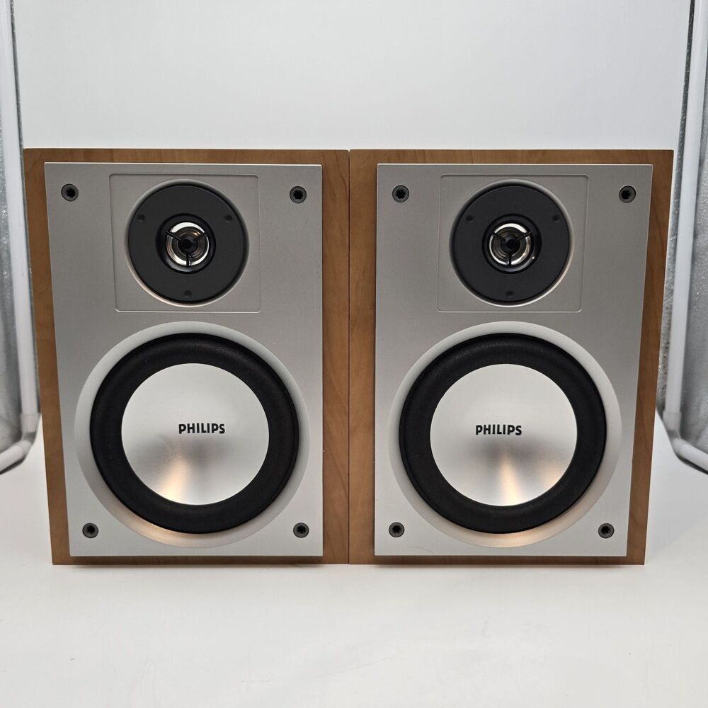 Philips Bookshelf Speakers FWB-MC50/17 6 Ohm Pair Tested, rich and crisp sound